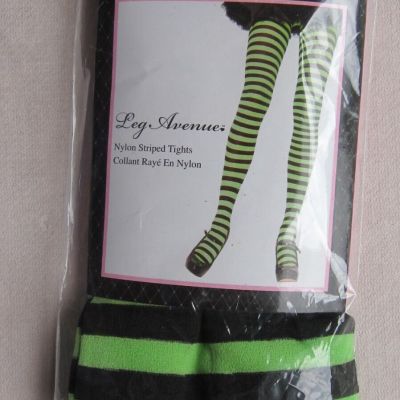 New Sealed Leg Avenue Nylon Striped Tights 90 - 160 Lbs. VGC